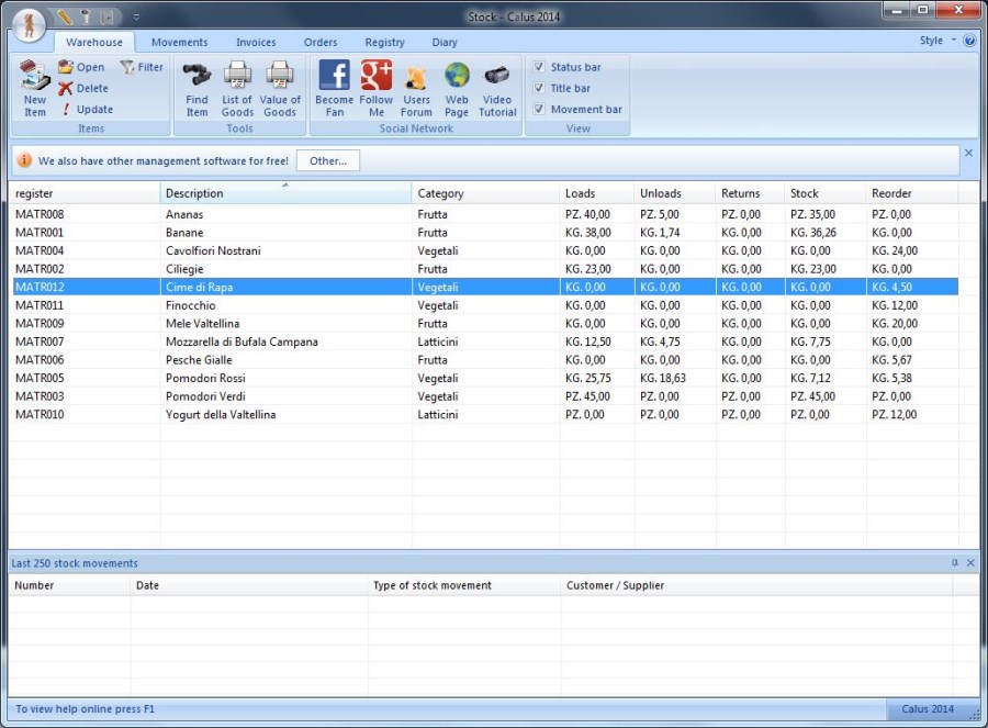 Calus 5.4.2 software screenshot