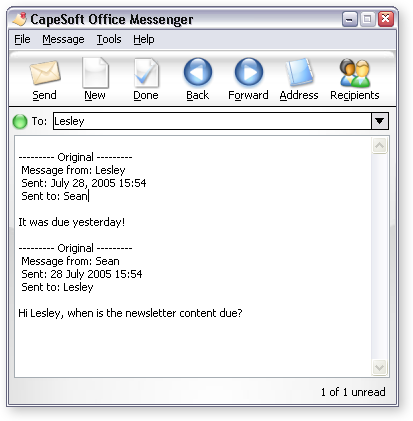 CapeSoft Office Messenger 3.00 software screenshot