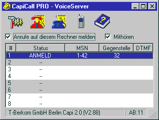 CapiCall 5.10 software screenshot