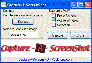 Capture-A-ScreenShot 1.05 software screenshot