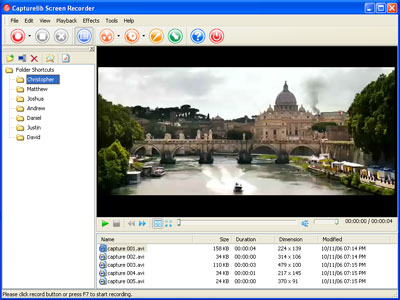 Capturelib Screen Recorder 2.0 software screenshot
