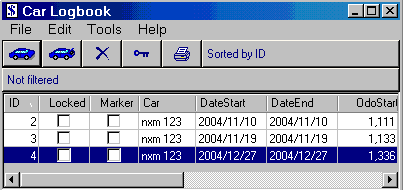 Car Logbook 2.3 software screenshot