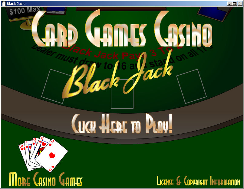Card Game Casino - Black Jack 1.0 software screenshot