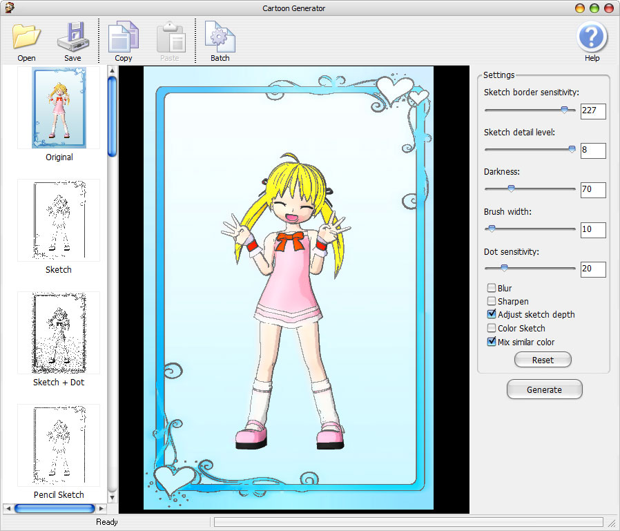 Cartoon Generator 4.0 software screenshot
