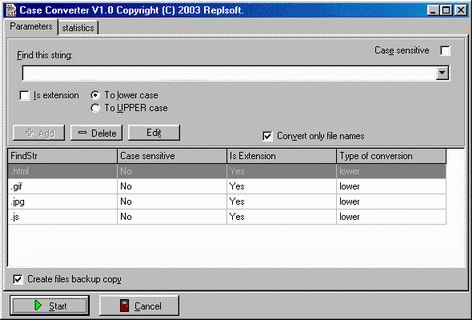 Case Converter 1.1 software screenshot