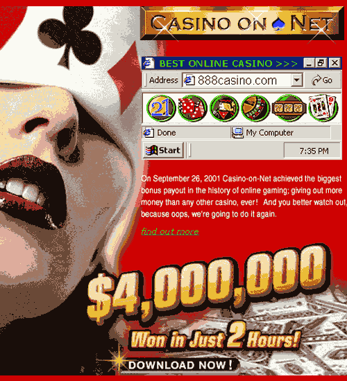 Casino On Net $200 Free! 4.2011 P. software screenshot