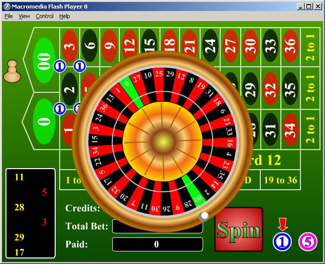 Casino Roulette Game 1.0 software screenshot