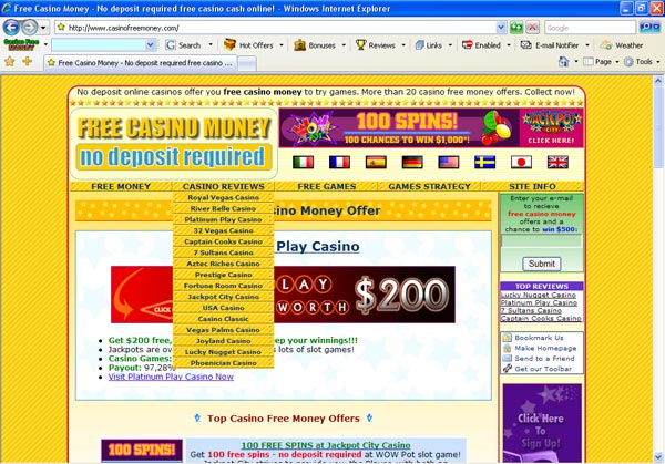 Casino Toolbar 4.5.116.0 software screenshot