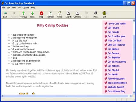 Cat Food Recipes Cookbook Cat Food Recipes 1.0 software screenshot