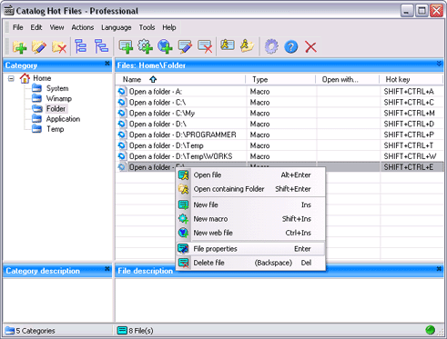 Catalog Hot Files Pro 1.51 software screenshot