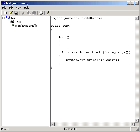 Cavaj Java Decompiler 1.11 software screenshot