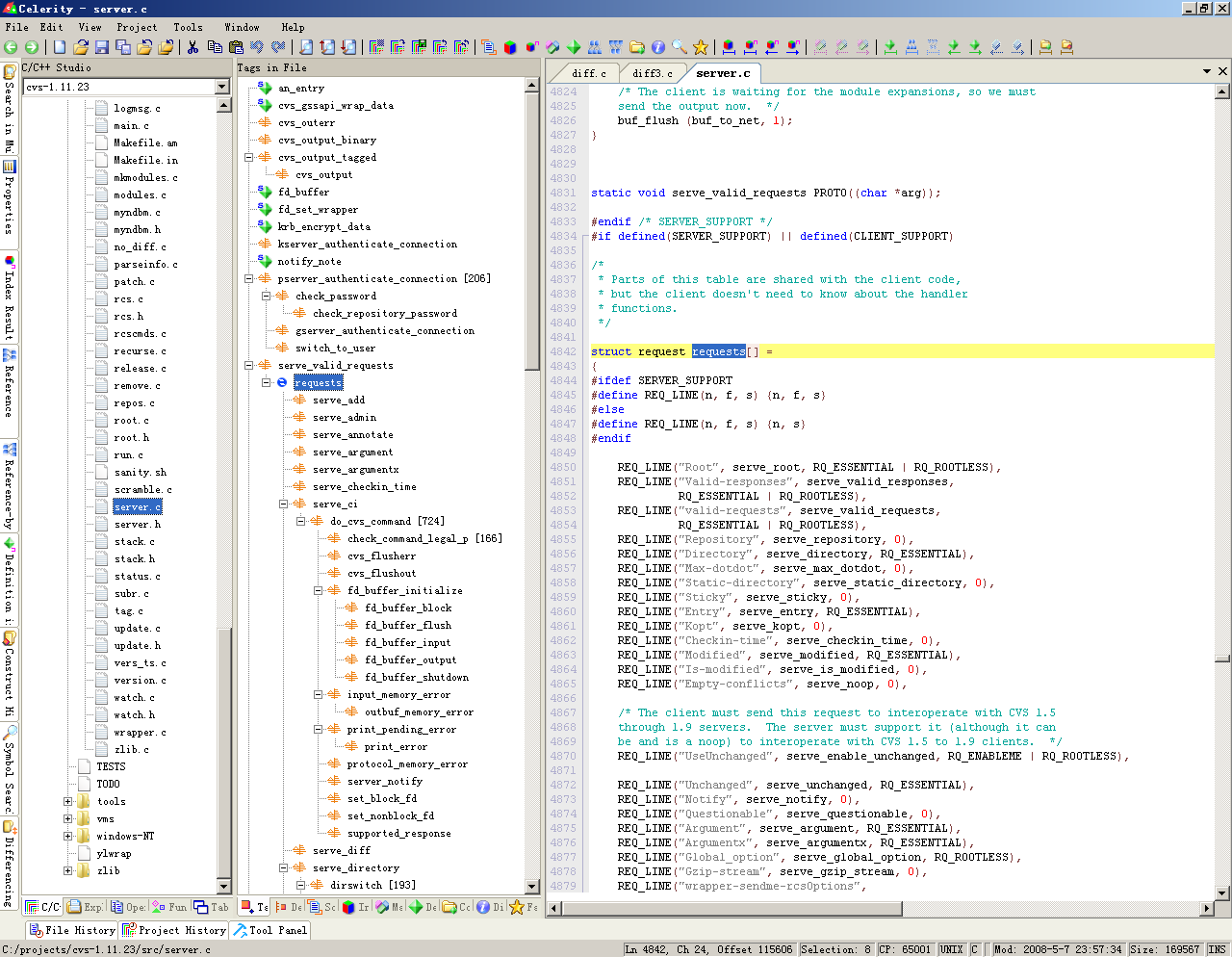 Celerity 11.1.0.0 software screenshot