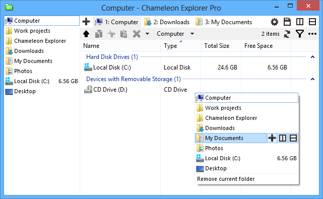 Chameleon Explorer Pro 2.0.0.402 software screenshot