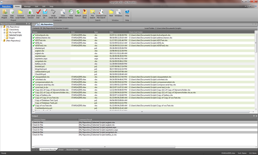 ChangeVue 2012 2.1.57 software screenshot