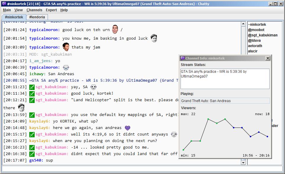 Chatty 0.8 software screenshot