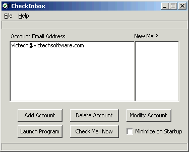 CheckInbox 1.7 software screenshot