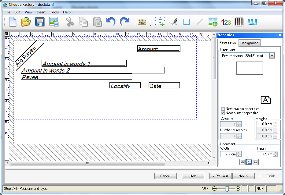Cheque Factory 4.5 software screenshot