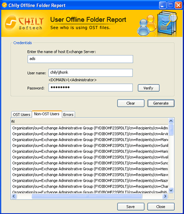 Chily Offline Folder Report 9.09.01 software screenshot