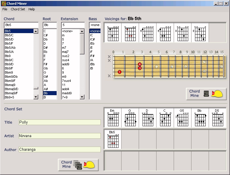 Chord Miner 1.0.2 software screenshot