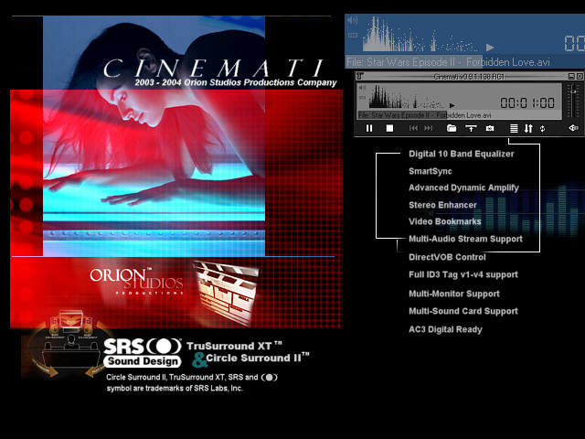 Cinemati 1.0 software screenshot