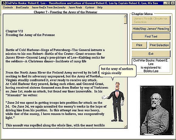 Civil War Books: Robert E. Lee 1.0 software screenshot