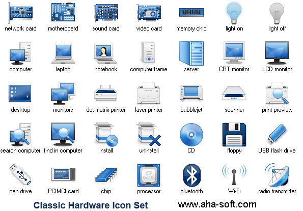 Classic Hardware Icon Set 2013.1 software screenshot