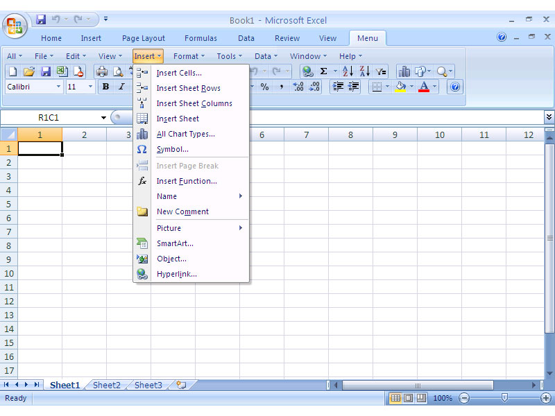 Classic Menu for Excel 2007 6.01 software screenshot