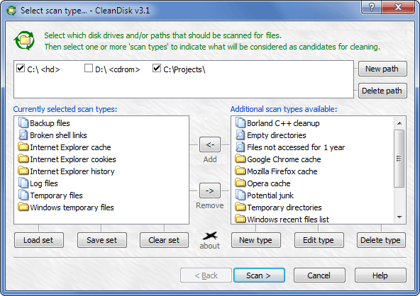 CleanDisk 3.1 software screenshot
