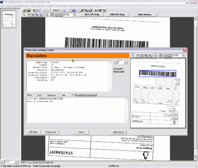ClearImage DataMatrix 5.7 software screenshot