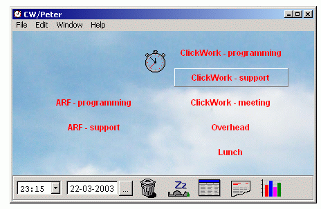 ClickWork 1.5 software screenshot