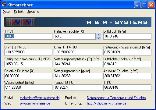 ClimeCalc 1.000 software screenshot