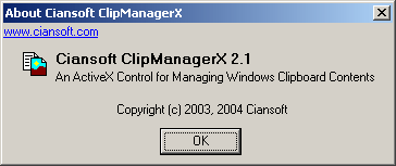 ClipManagerX 2.1 software screenshot