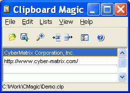 Clipboard Magic 5.04.5.040 software screenshot