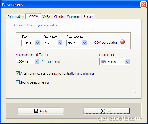 ClockAxon 2.3 software screenshot