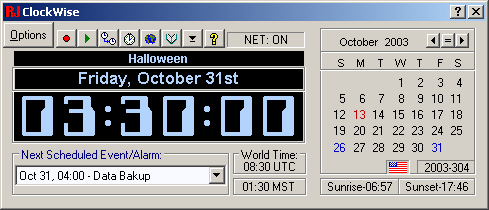 ClockWise 3.30b software screenshot