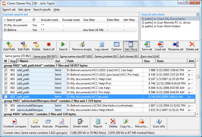 Clone Cleaner Lite 2.01 software screenshot