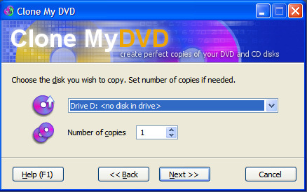 Clone My DVD 1.6 software screenshot