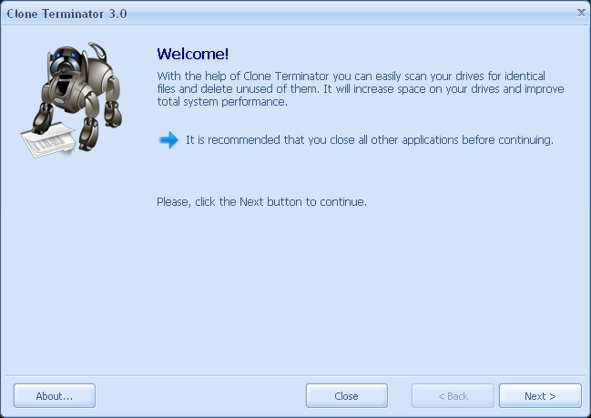 Clone Terminator 3.0 software screenshot