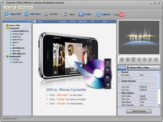 Clone2Go DVD to iPhone Converter 1.9.7 software screenshot