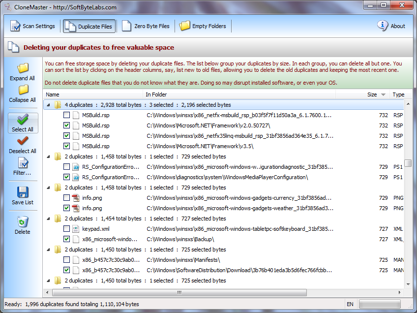 CloneMaster 5.03 software screenshot