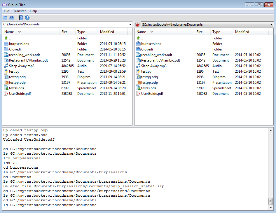 Cloud Filer 1.2.1398 software screenshot