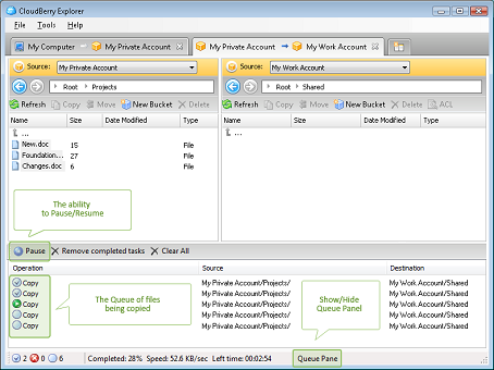 CloudBerry Explorer for Azure Blob Storage 2.1.0.9 software screenshot