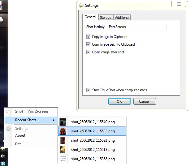CloudShot 5.7.6 software screenshot
