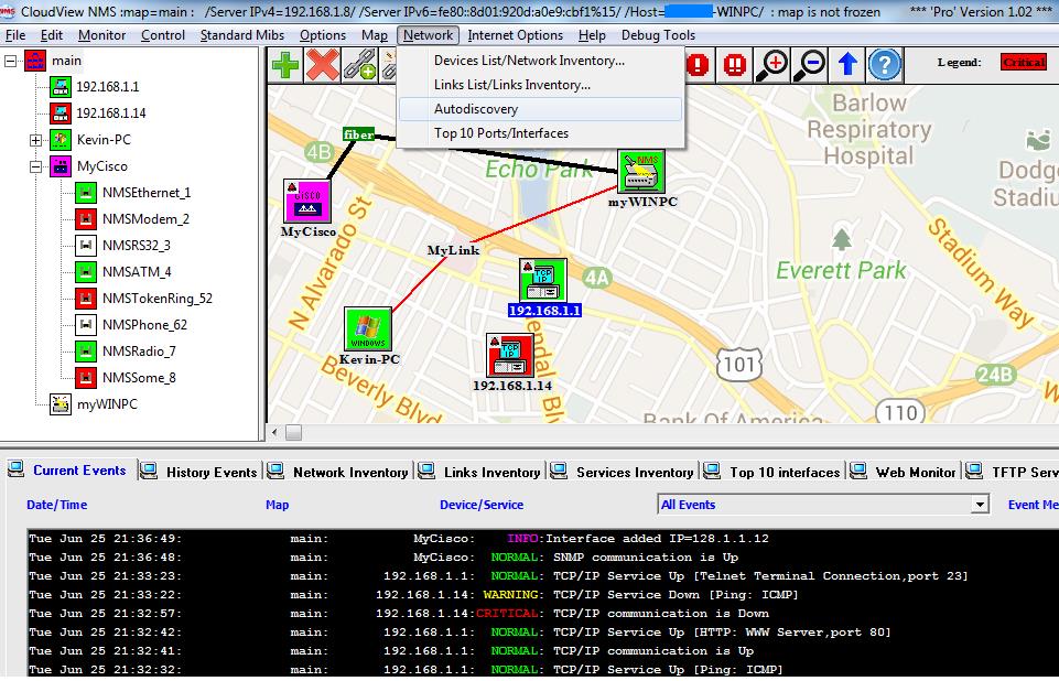 CloudViewNMS 1.11 software screenshot
