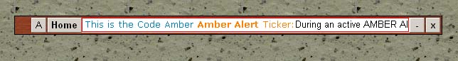 Code Amber Amber Alert Desktop Ticker 1.1 software screenshot