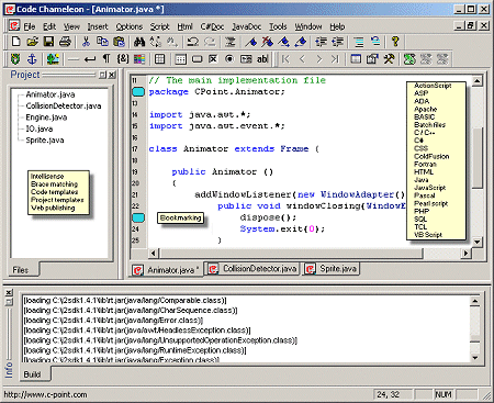 Code Chameleon 2.1 software screenshot
