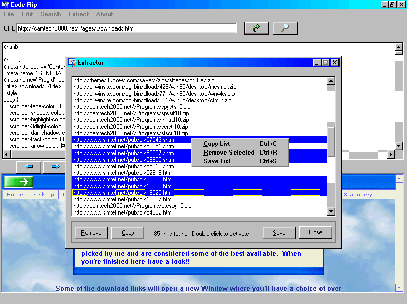 Code Rip 1.0 software screenshot