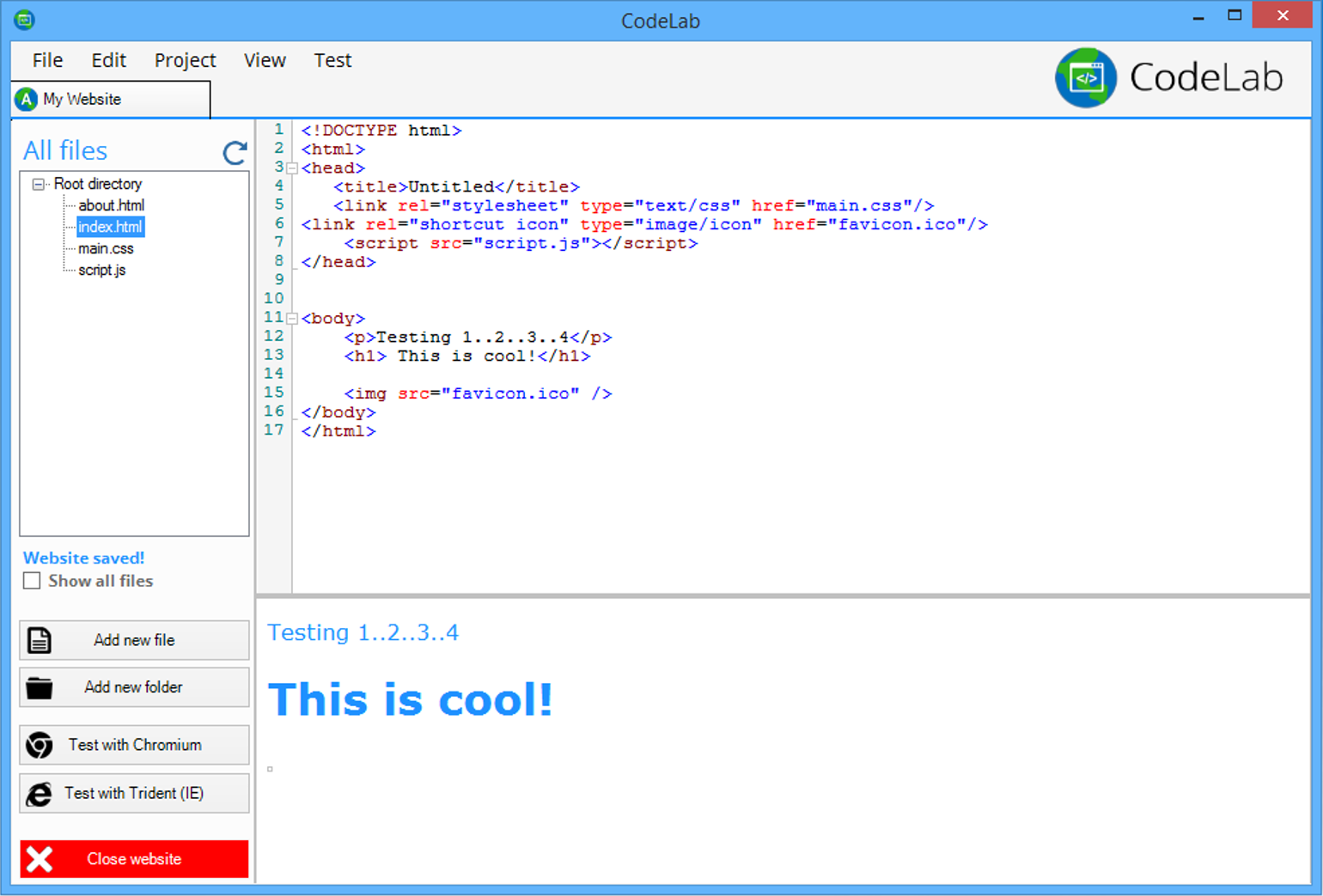 CodeLab 1.7.5.0 software screenshot