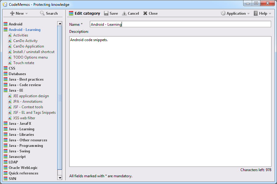 CodeMemos Portable 0.9.3 software screenshot