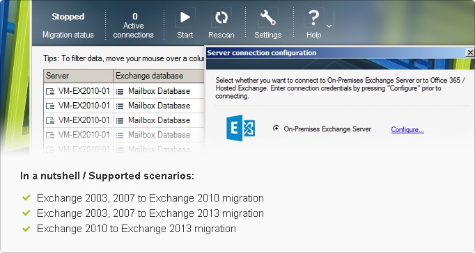 CodeTwo Exchange Migration 2.2.2.7 software screenshot
